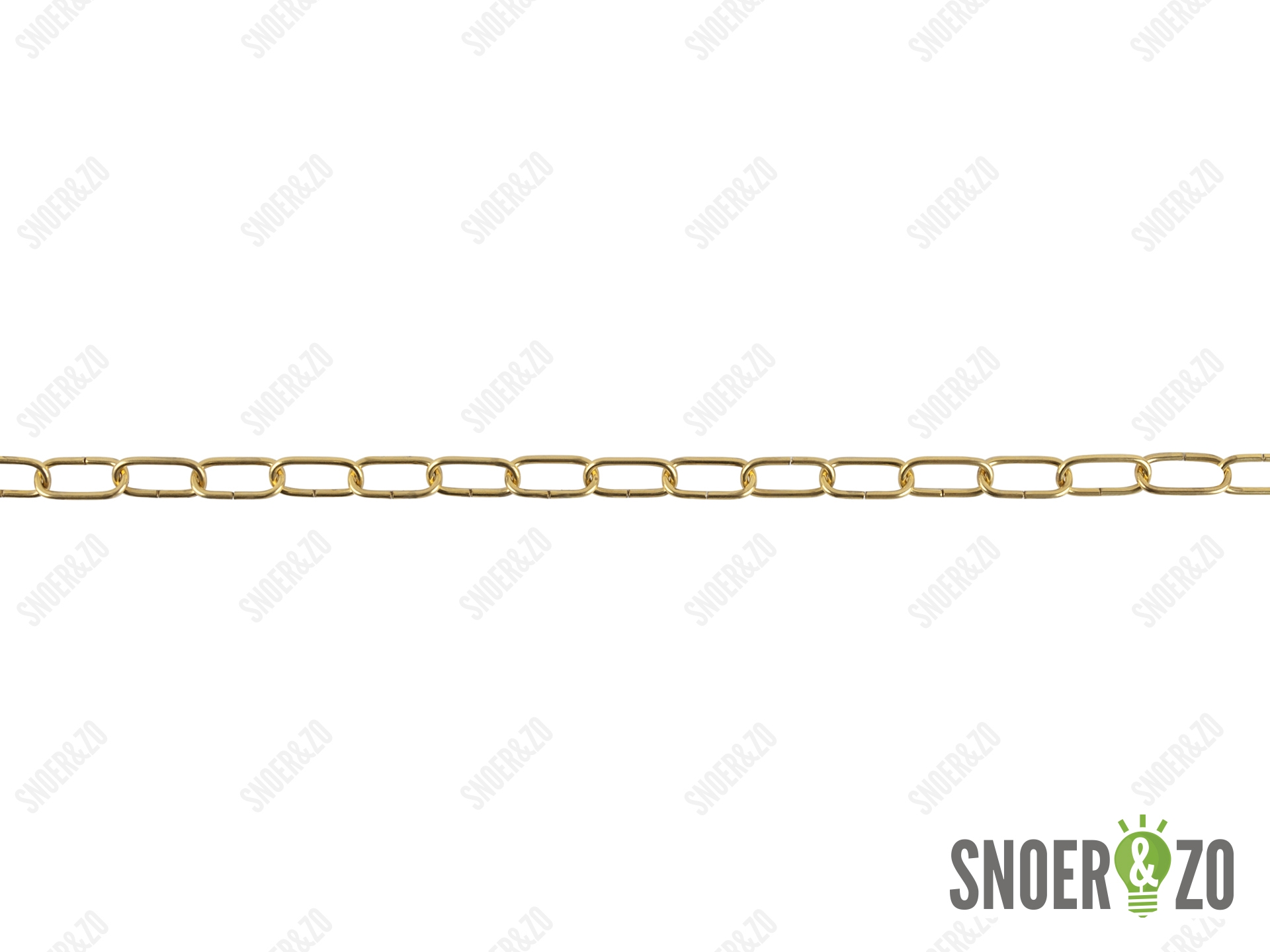 Lamp ketting messing kleur 20x10mm