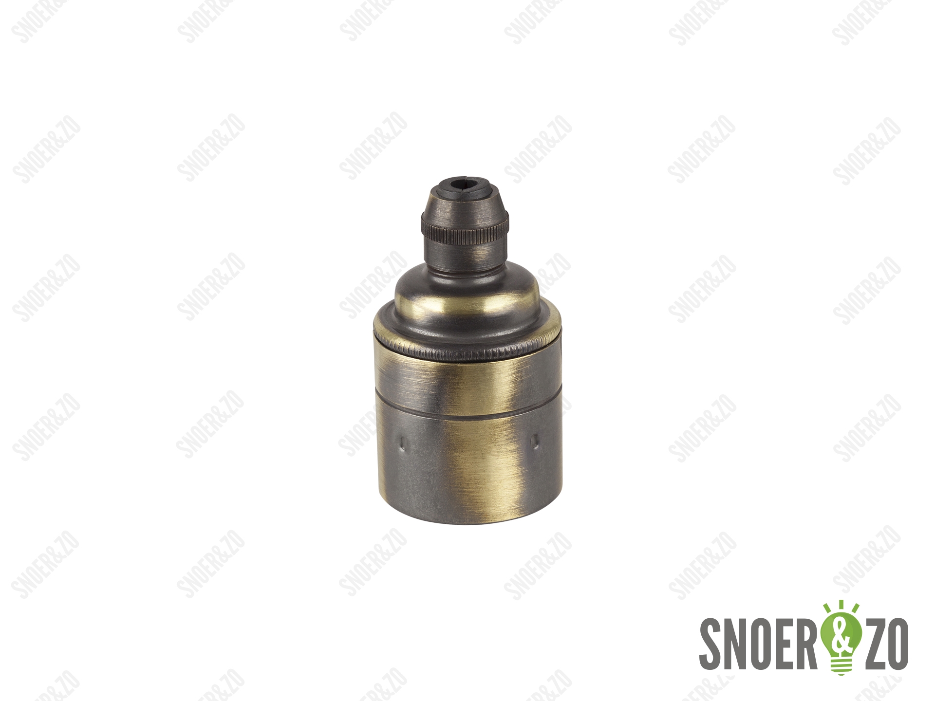 Metalen fitting E27 industrial antiek geschuurd met vaste trekontlaster
