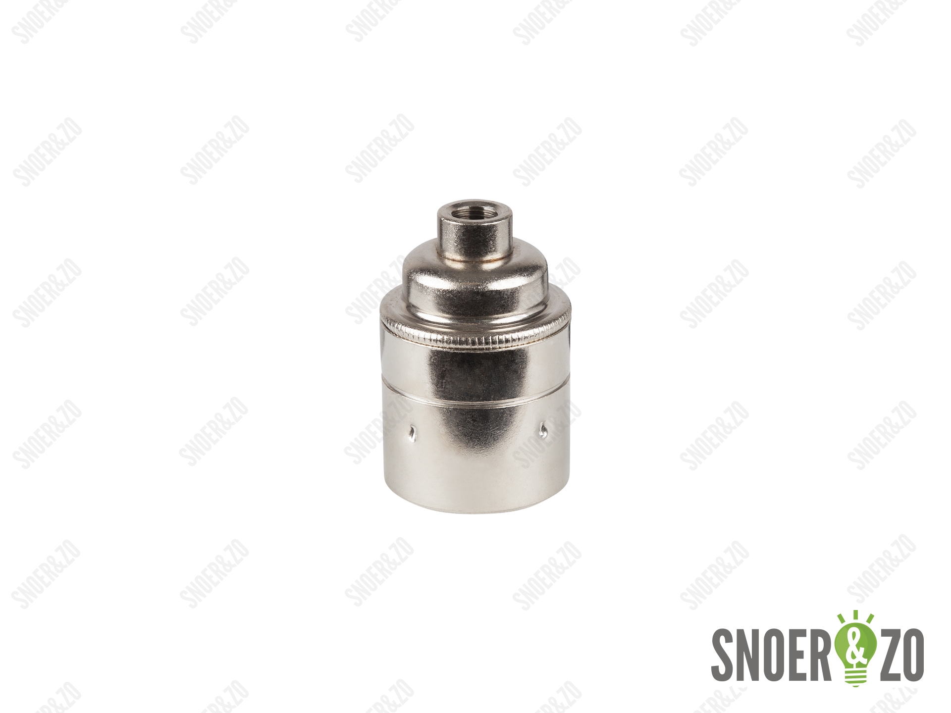 Metalen fitting E27 industrial nikkel gladde mantel