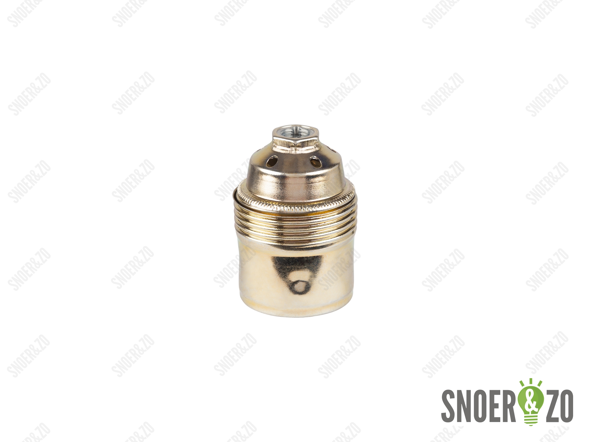 Metalen fitting E27 messing kleur gladde mantel