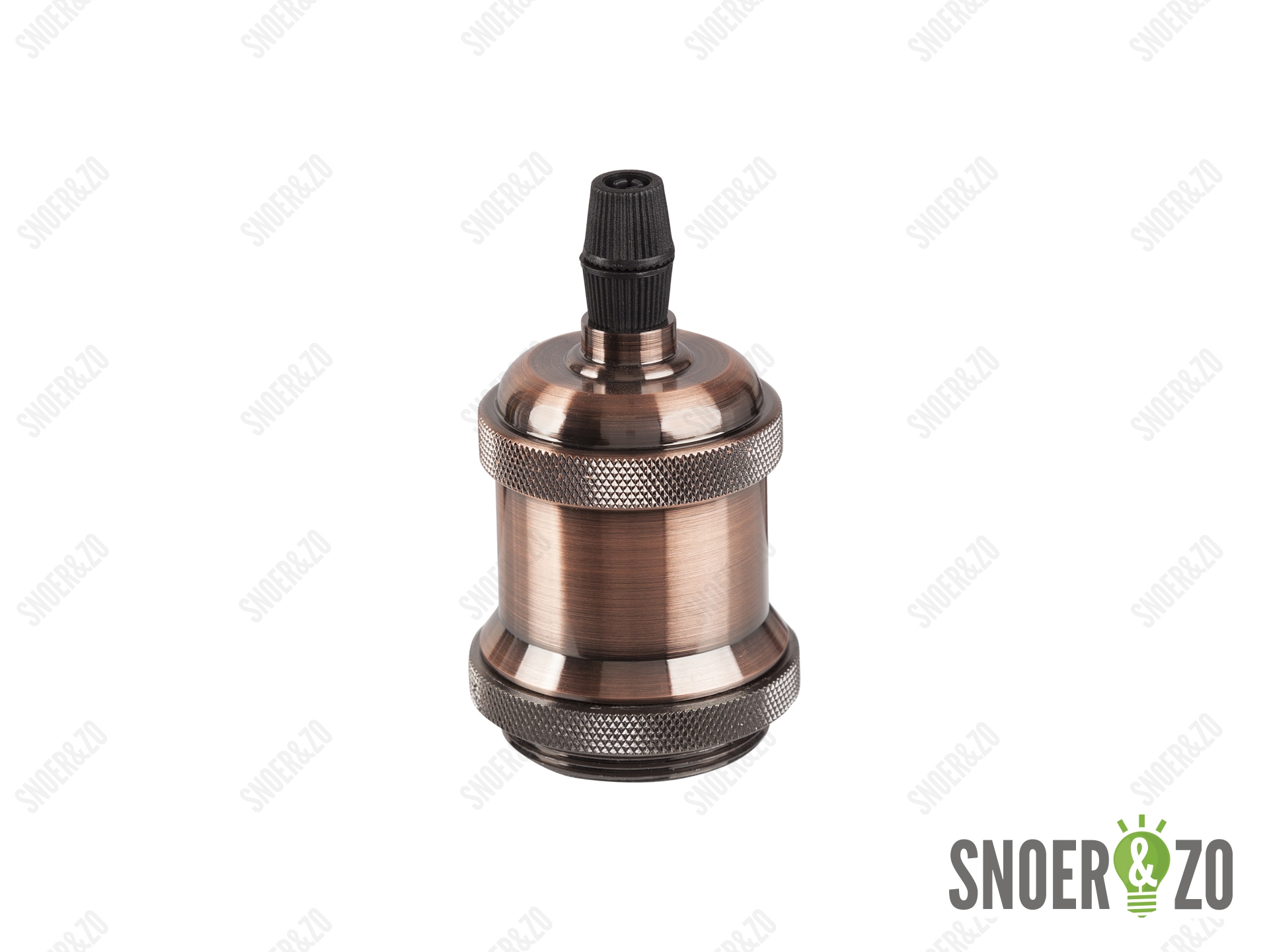 Metalen fitting E27 retro rood koper mat