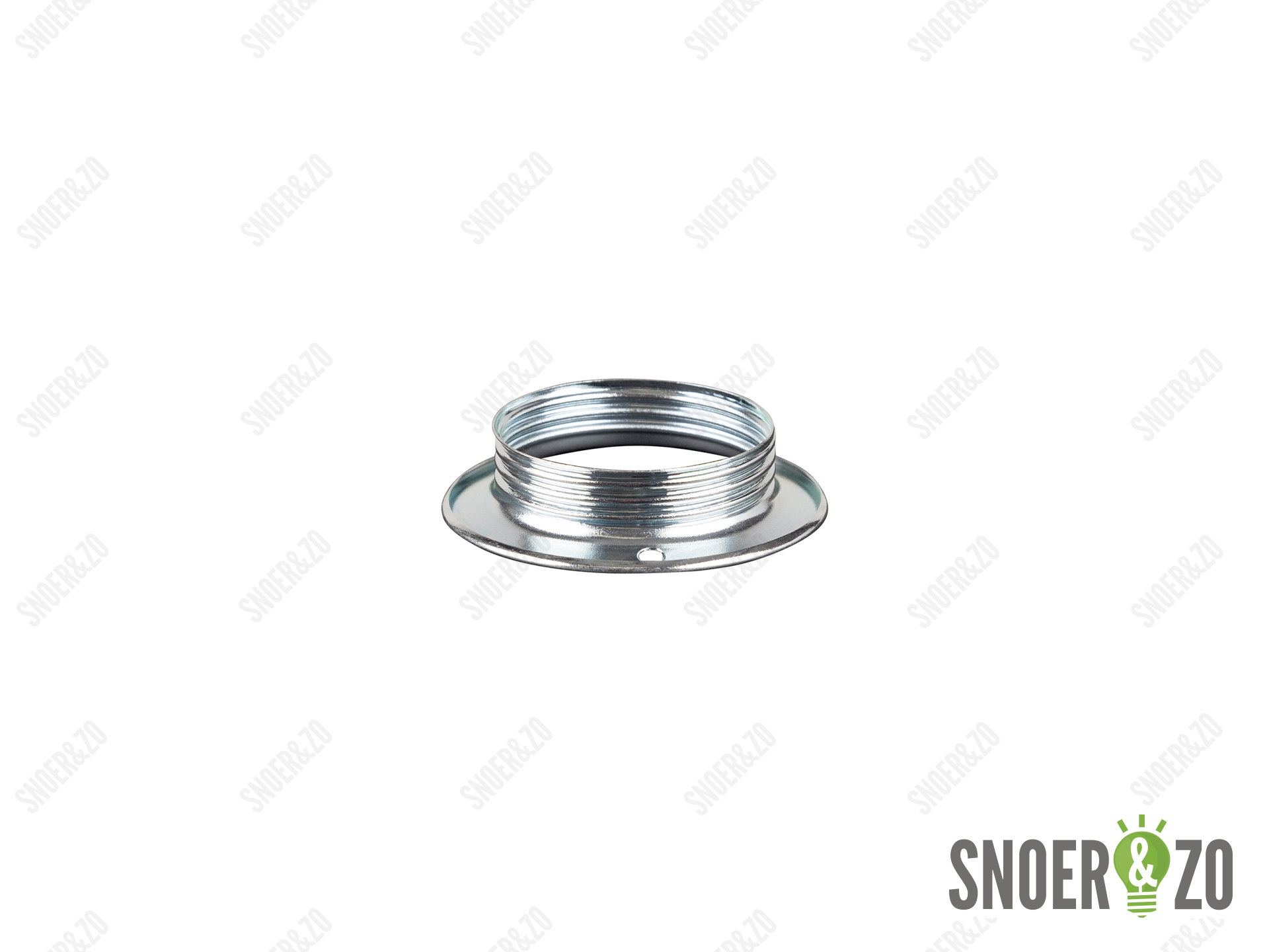 Metalen fitting ring E27 chroom kleur