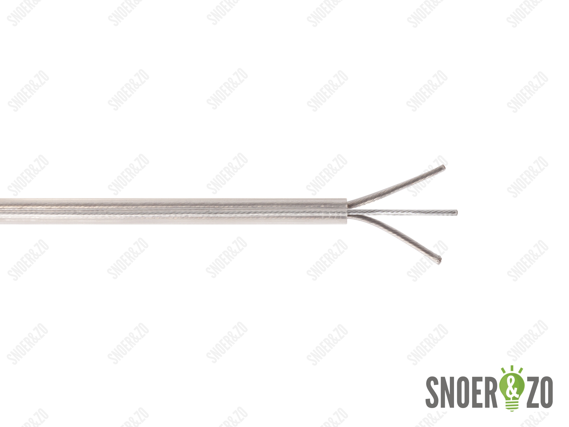 Pendelsnoer met staaldraad transparant 2x0,75 mm²