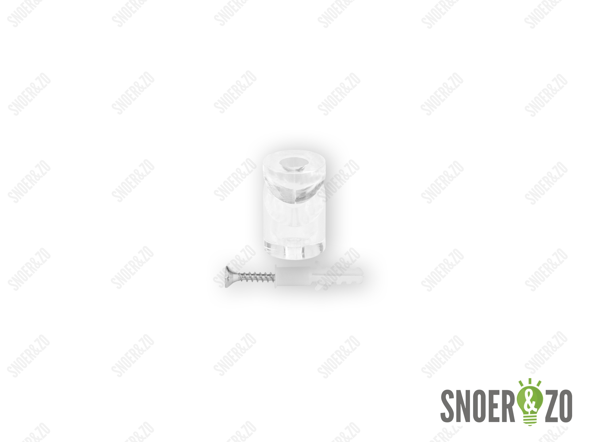 Plafond snoerbevestiging transparant met V haak