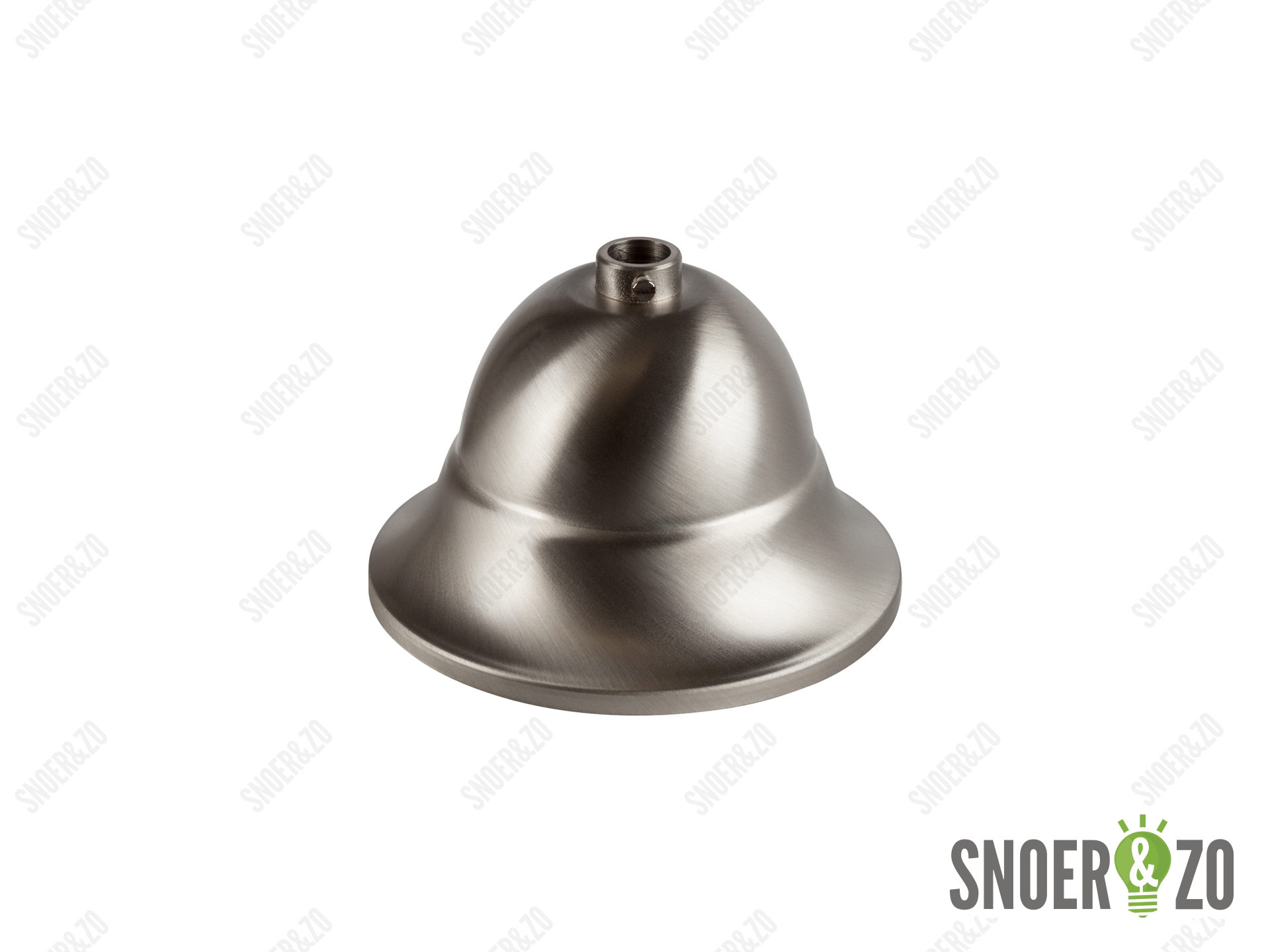 Plafondkap metaal kelk geborsteld nikkel (RVS look)