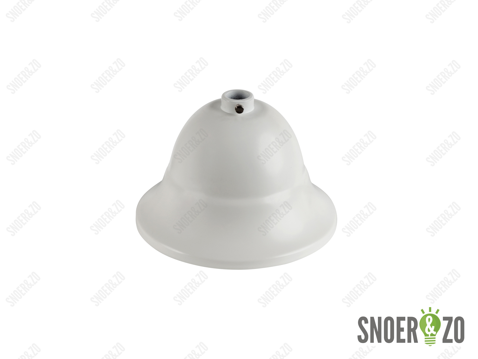 Plafondkap metaal kelk wit