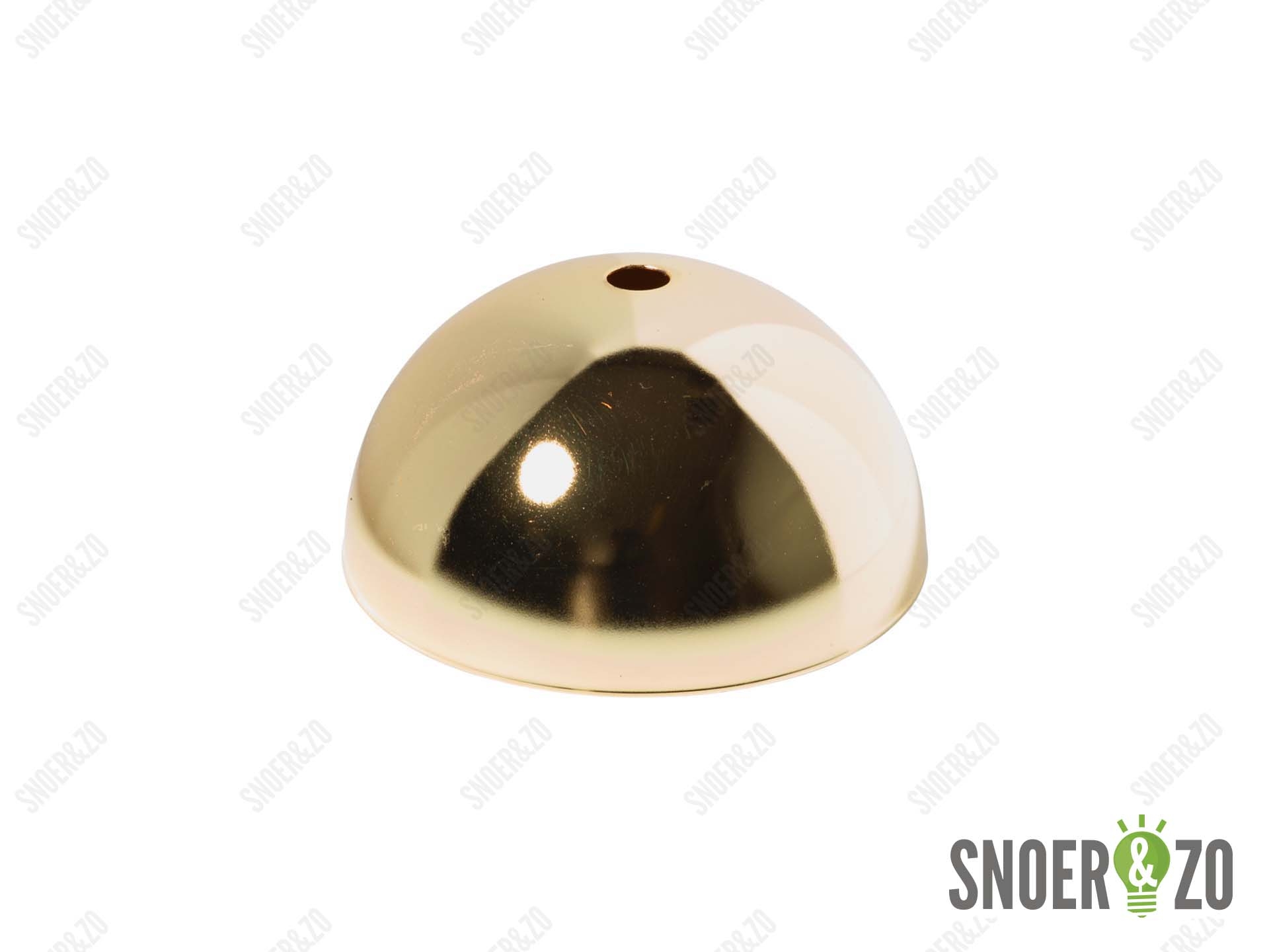 Plafondkap metaal rond messing glans