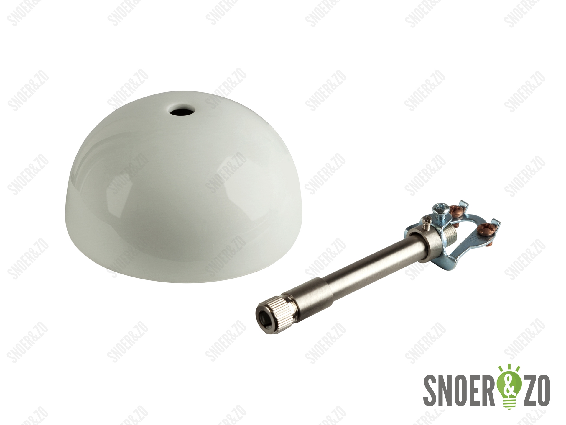 Plafondkap porselein rond wit