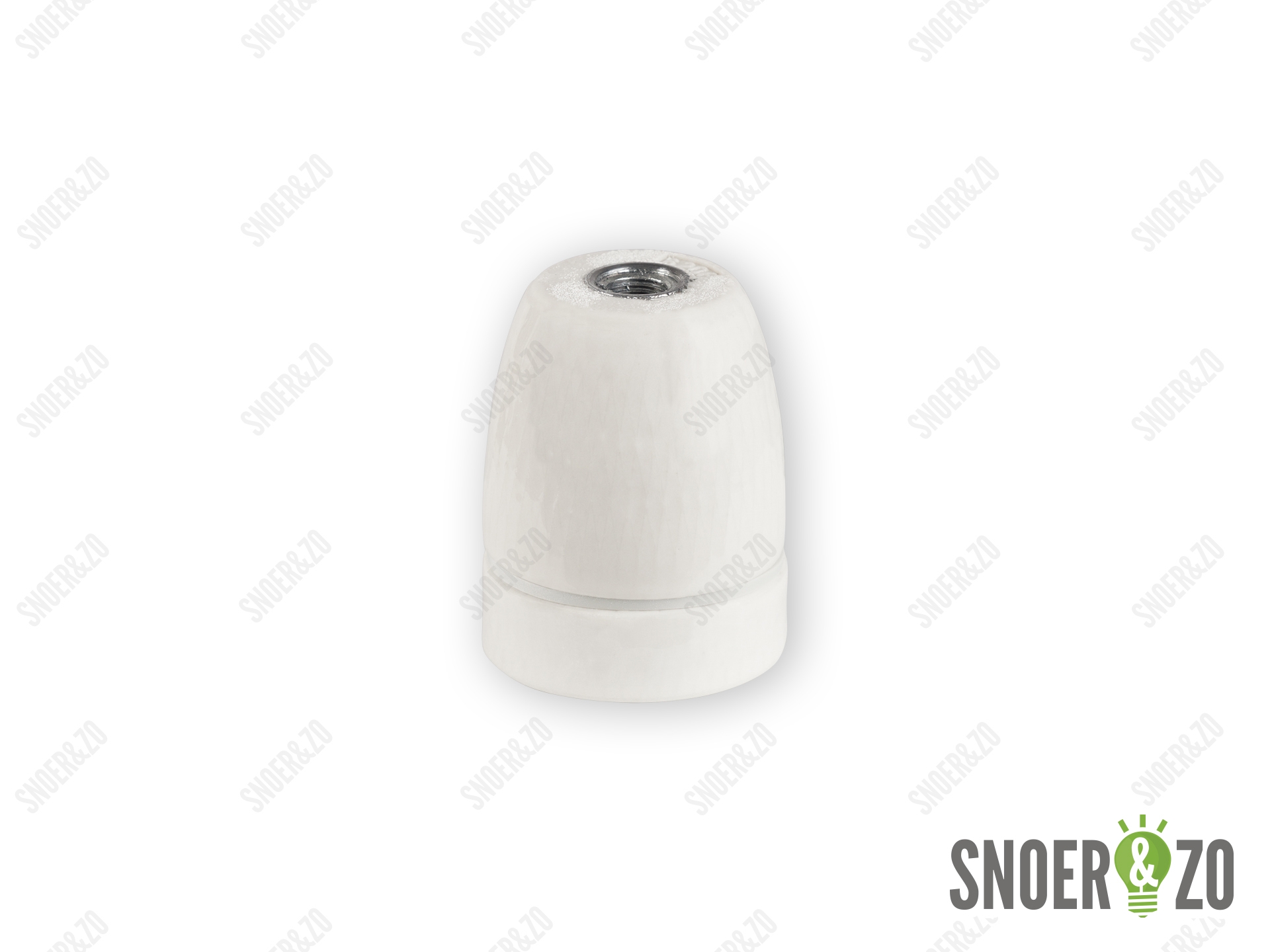 Porselein fitting E27 met aarde aansluiting