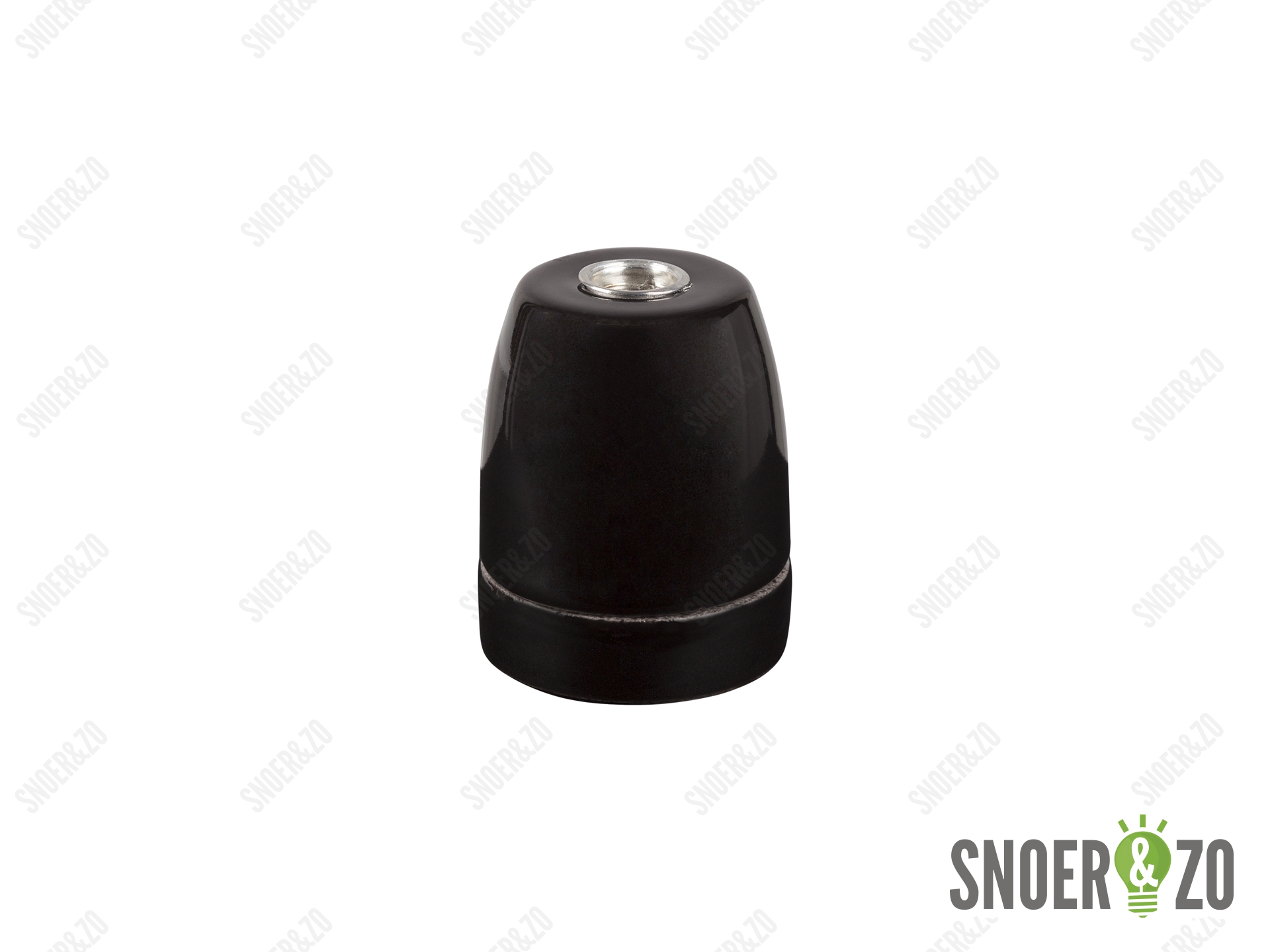 Porselein fitting E27 zwart
