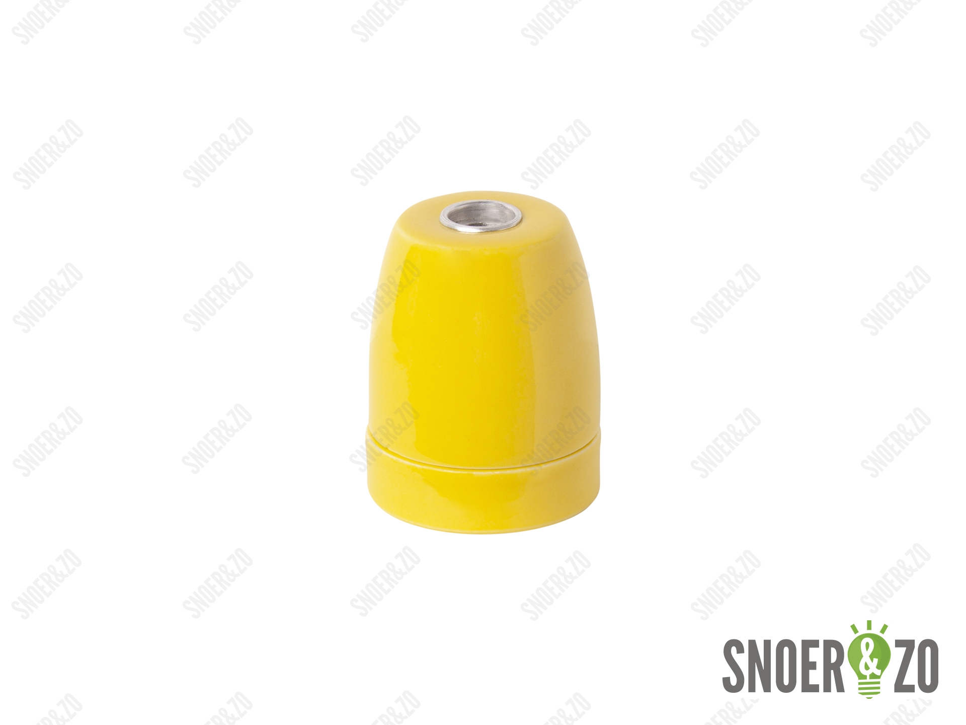 Porselein fitting geel E27