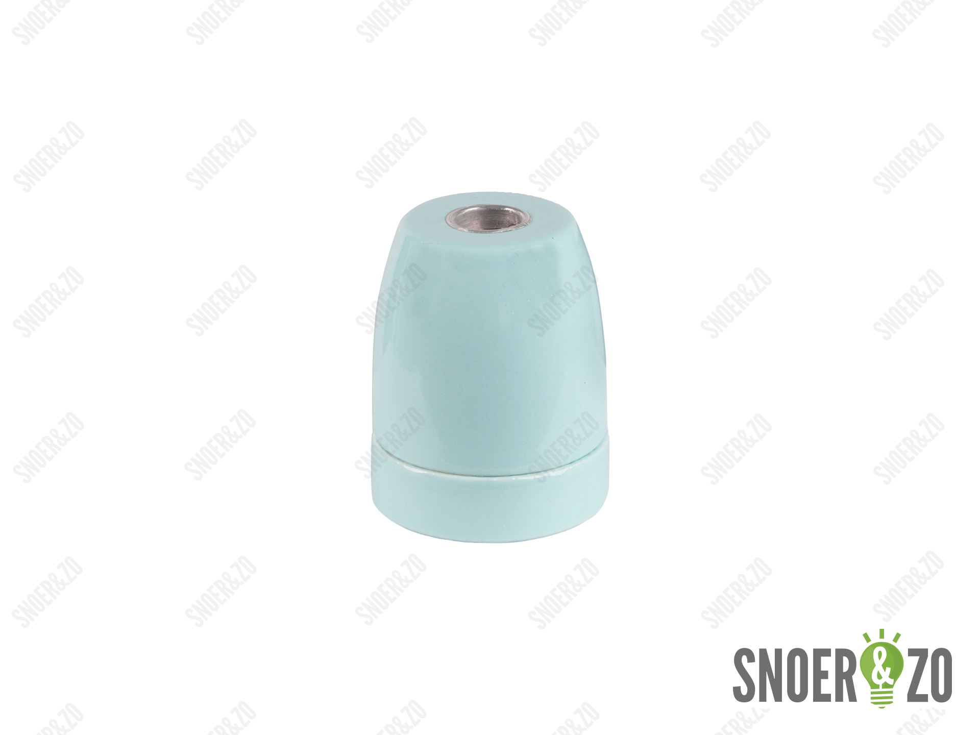 Porselein fitting lichtblauw E27