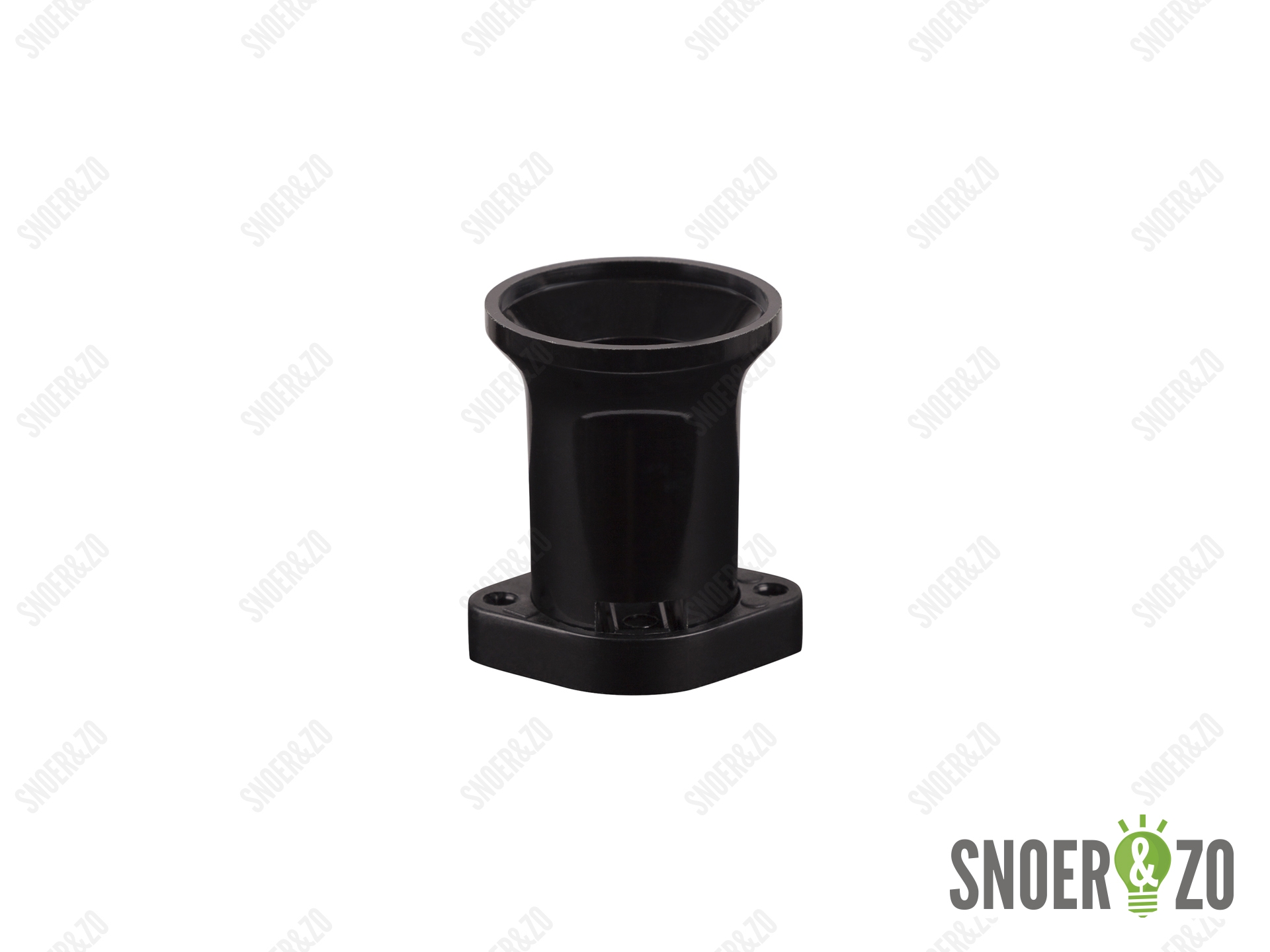 Prikkabel E27 fitting zwart met montageplaat