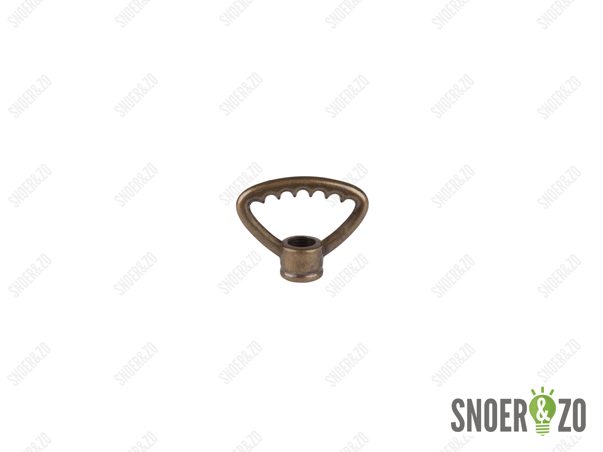 Ringnippel brons getand 42 mm - M10x1 binnendraad