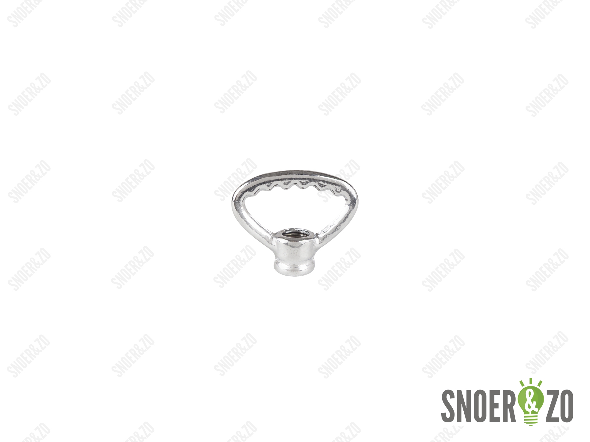 Ringnippel chroom getand 42 mm - M10x1 binnendraad