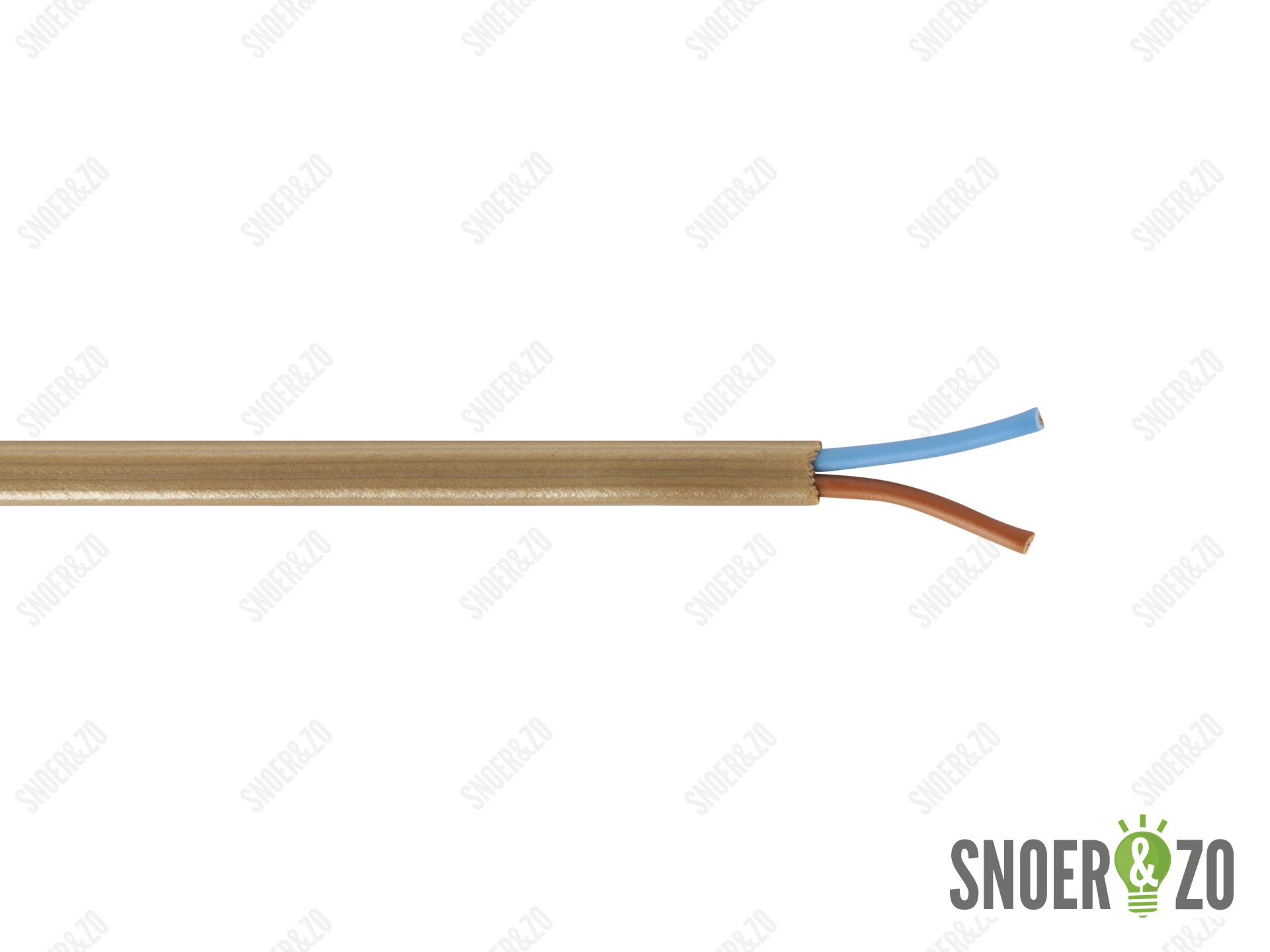 Snoer plat goud 2x0,75 mm²