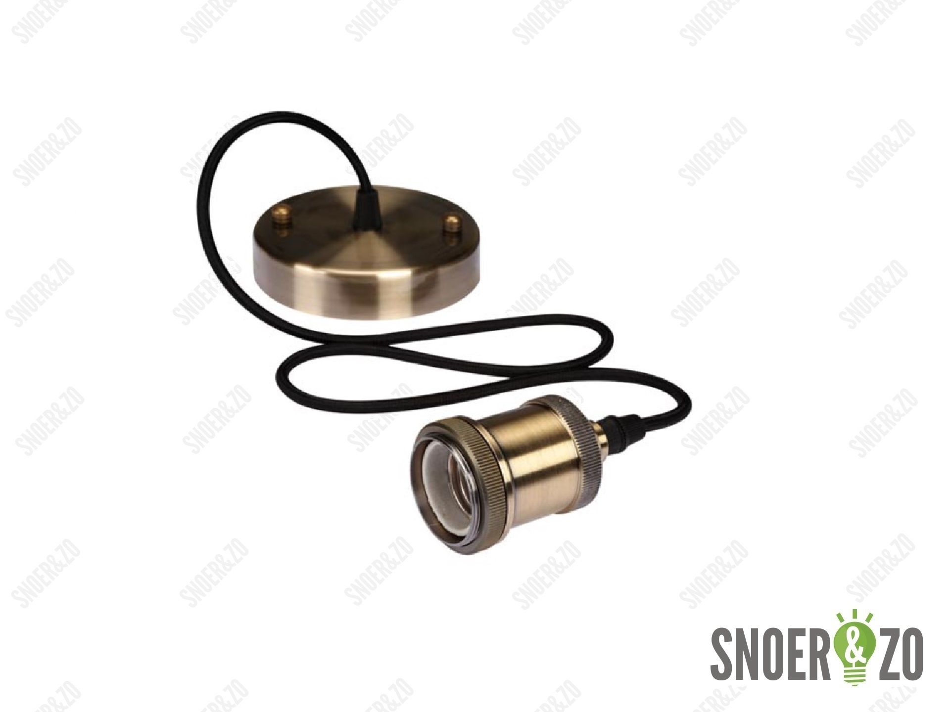 Snoerpendel E27 retro brons