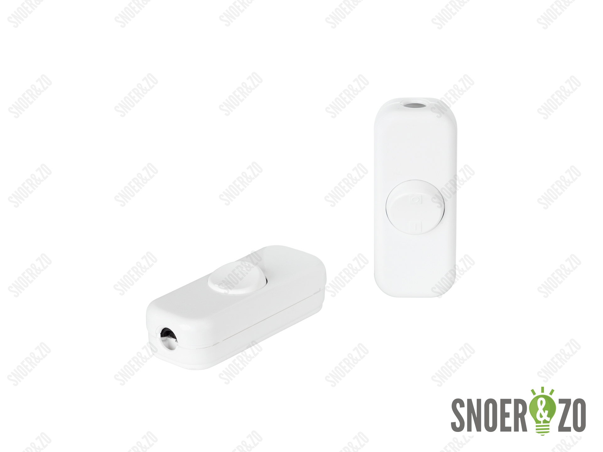 Snoerschakelaar wit groot model
