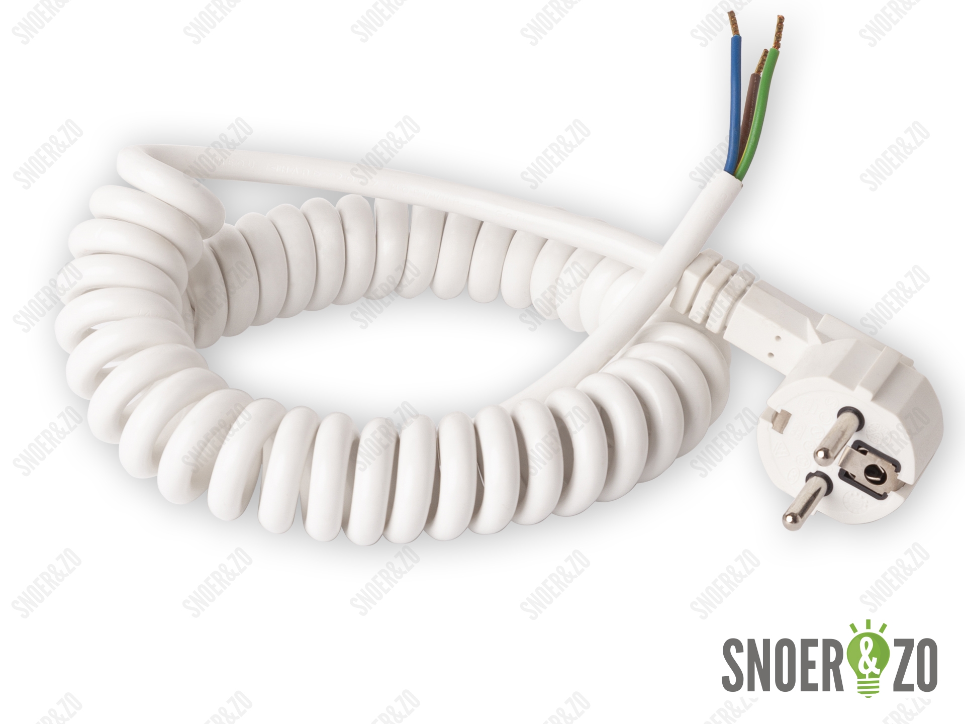 Spiraalsnoer wit 3x1,00 mm²