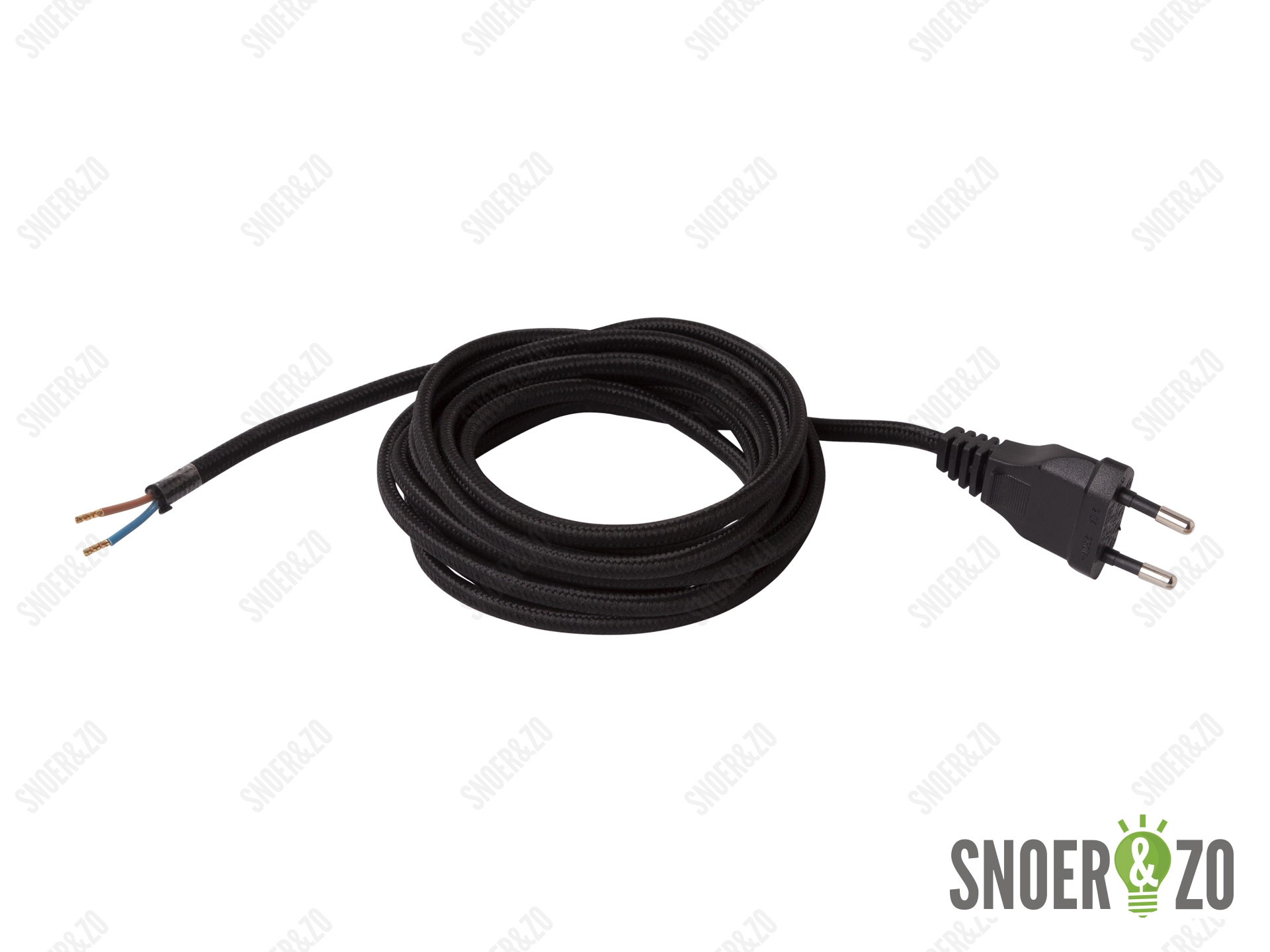 Strijkijzersnoer zwart 3 meter