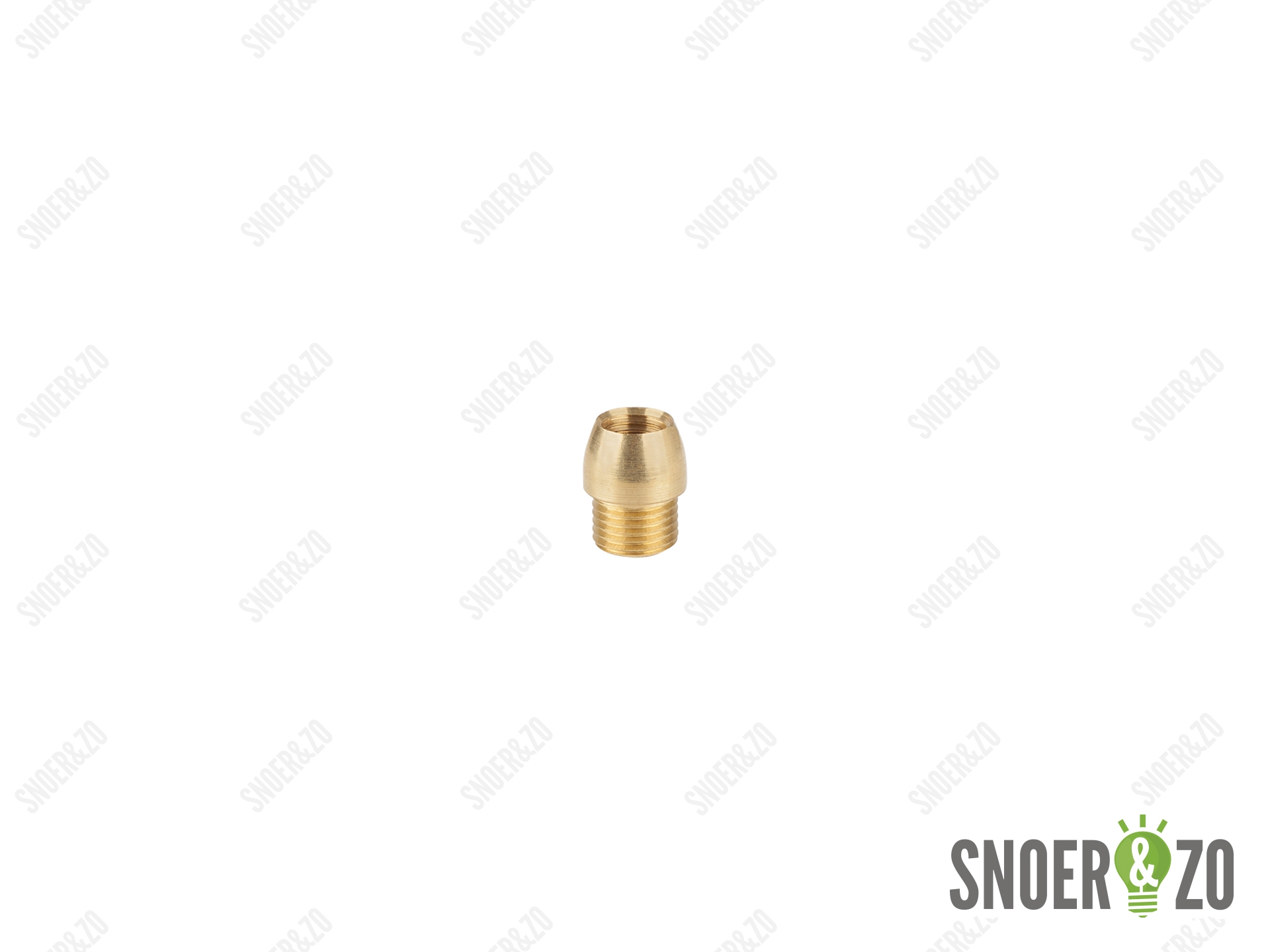 Verloop nippel conisch messing M10x1 buitendraad M8x1 binnendraad