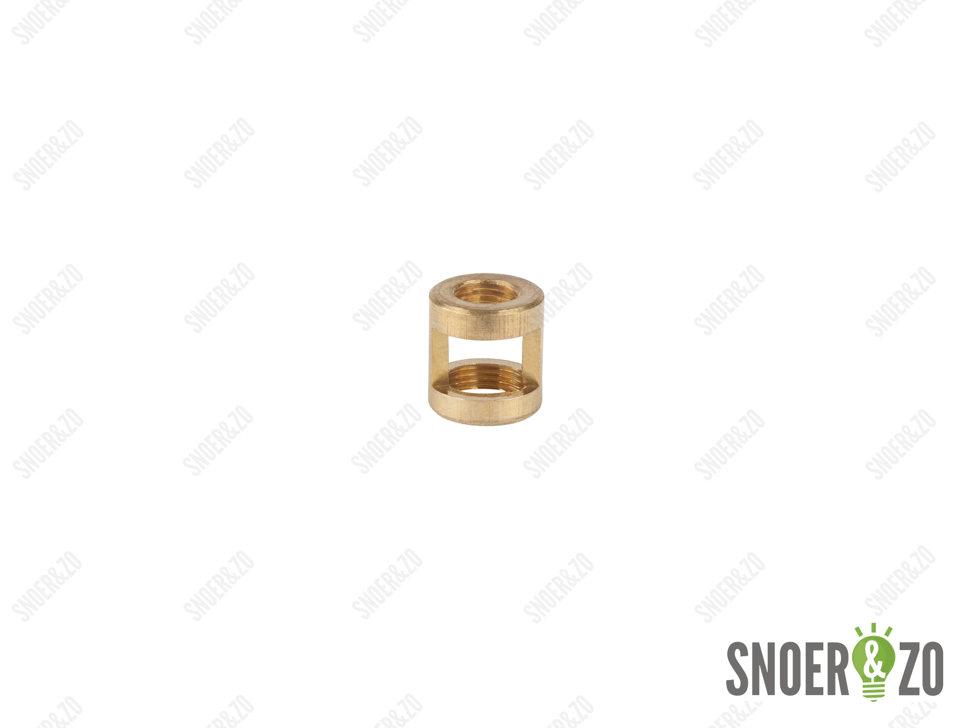 Verloop verbindingsbrug messing M10x1 binnendraad M13x1 binnendraad - hoogte 18mm