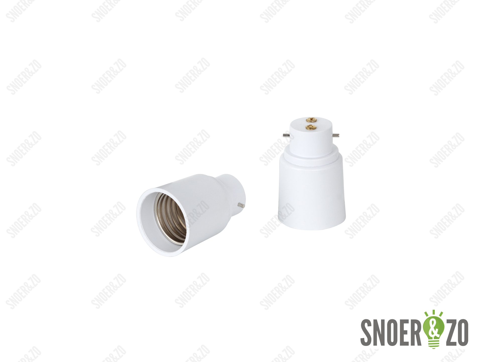 Verloopfitting van B22 naar E27 fitting