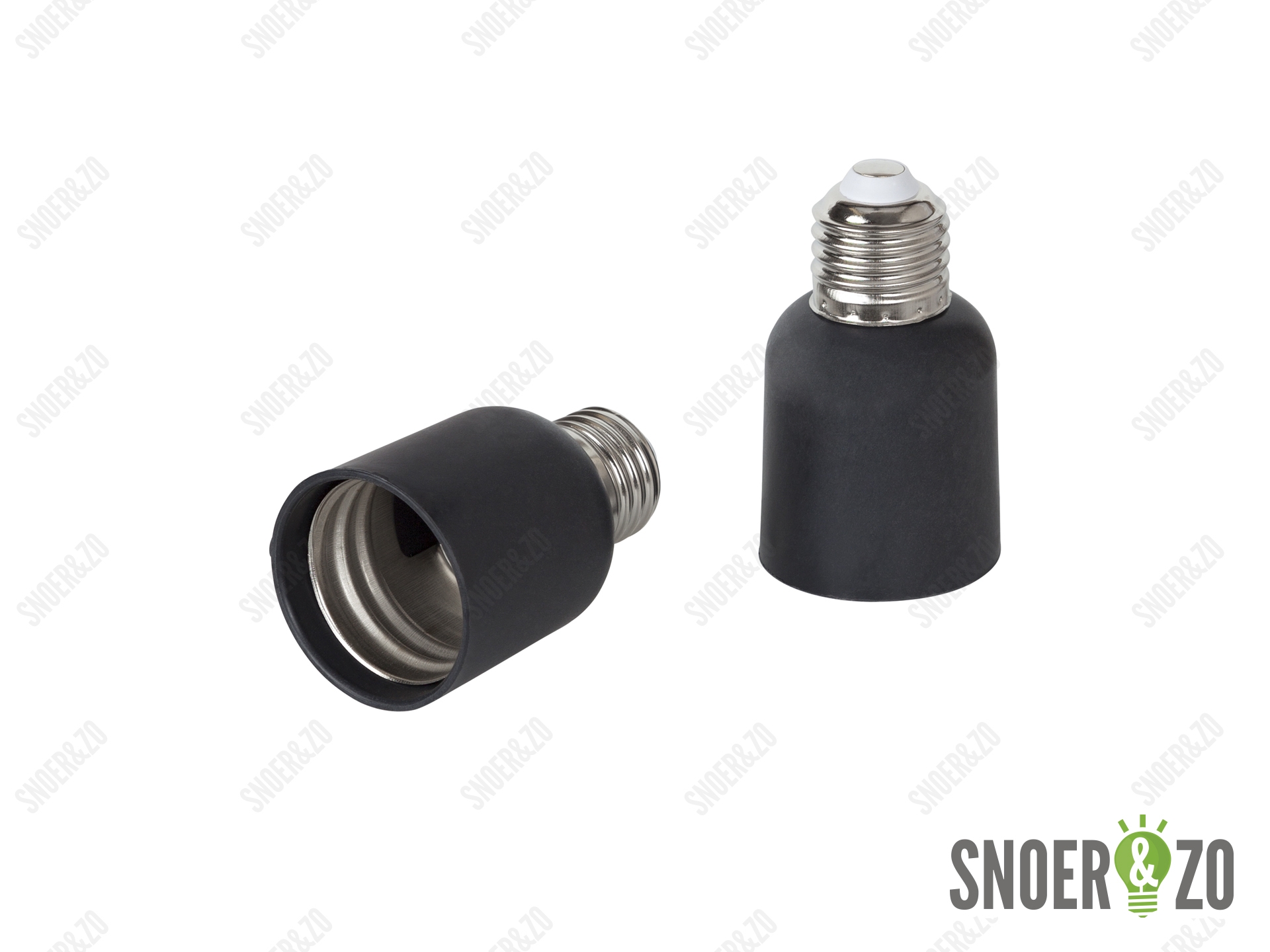 Verloopfitting van E27 naar E40 fitting zwart