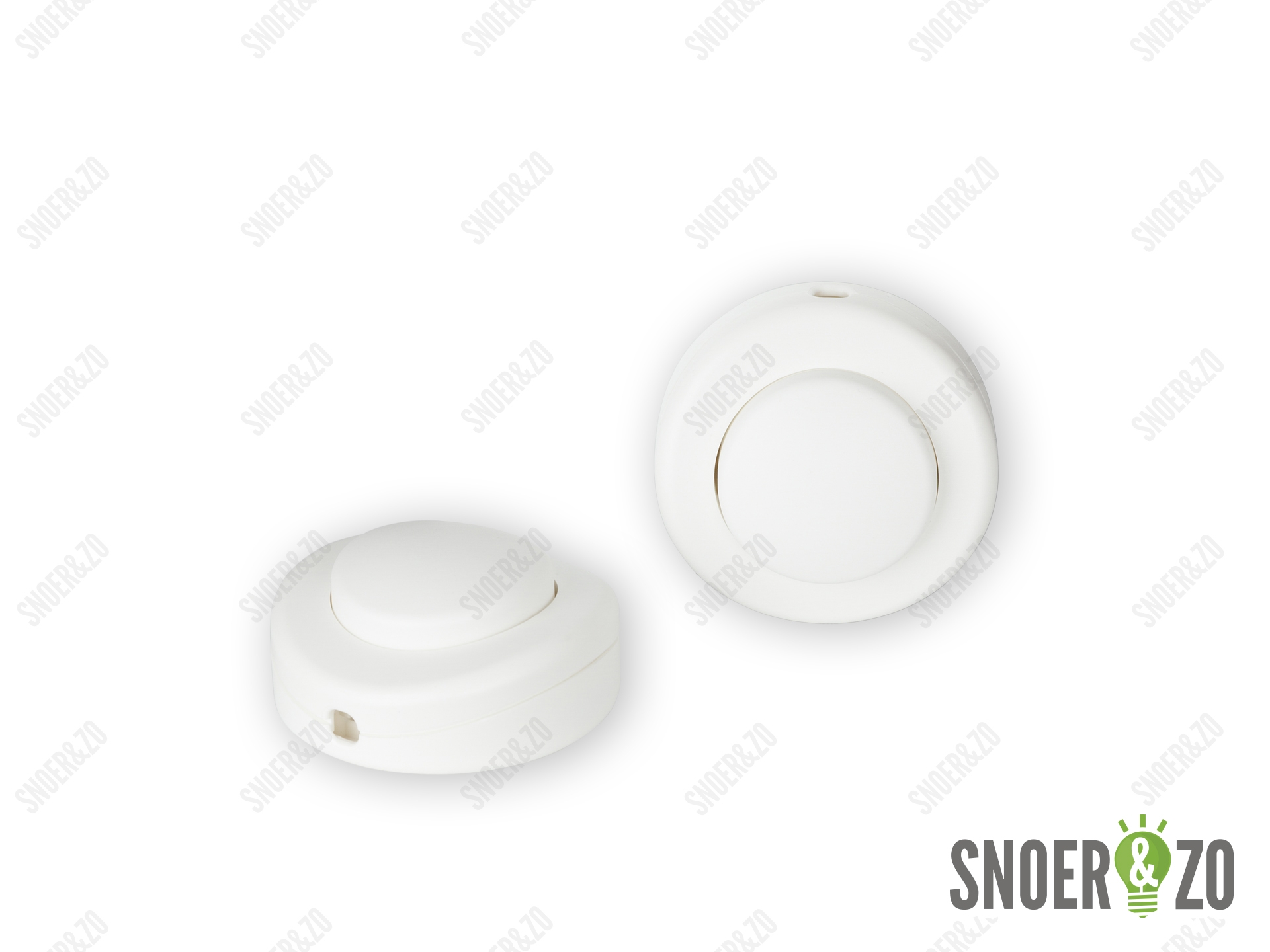 Voetschakelaar wit rond